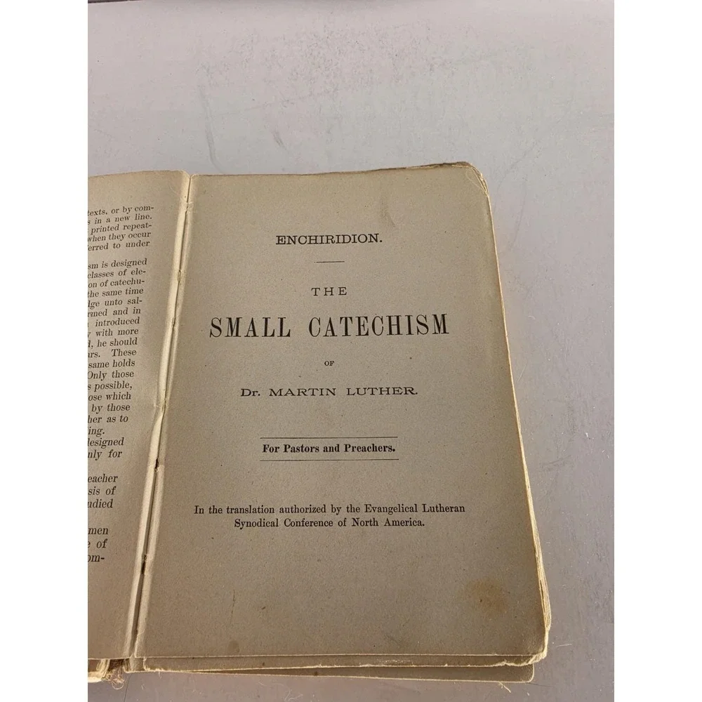 Martin Luther Small Catechism Lutheran Book Pre-1921 Handwritten Notes Antique